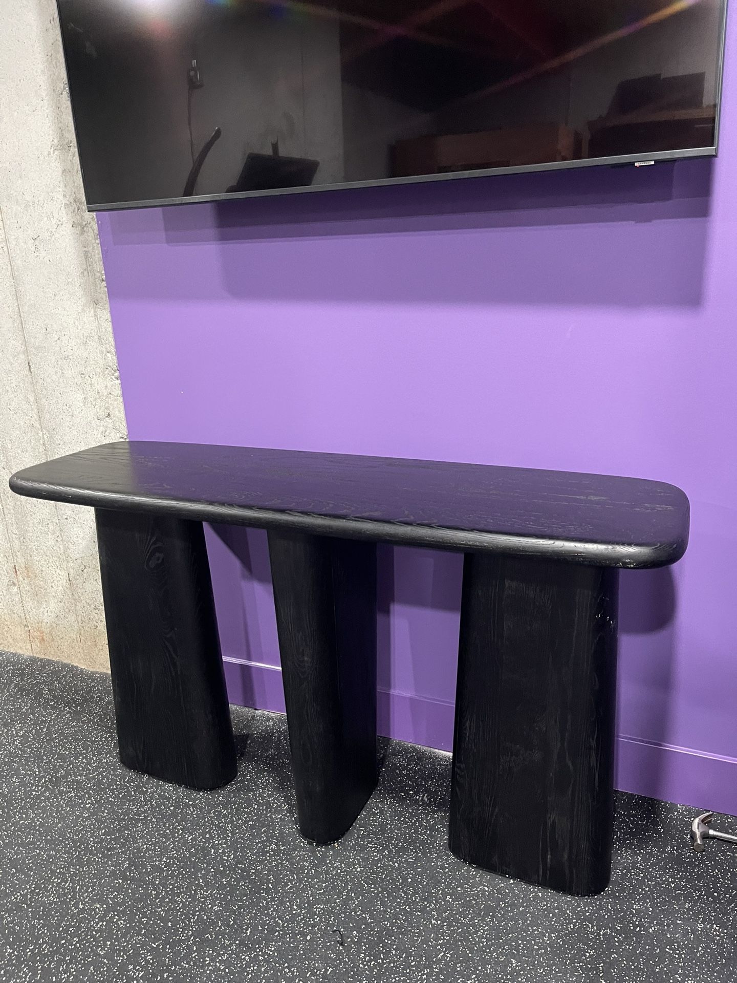 Black Console Side Table - Wood