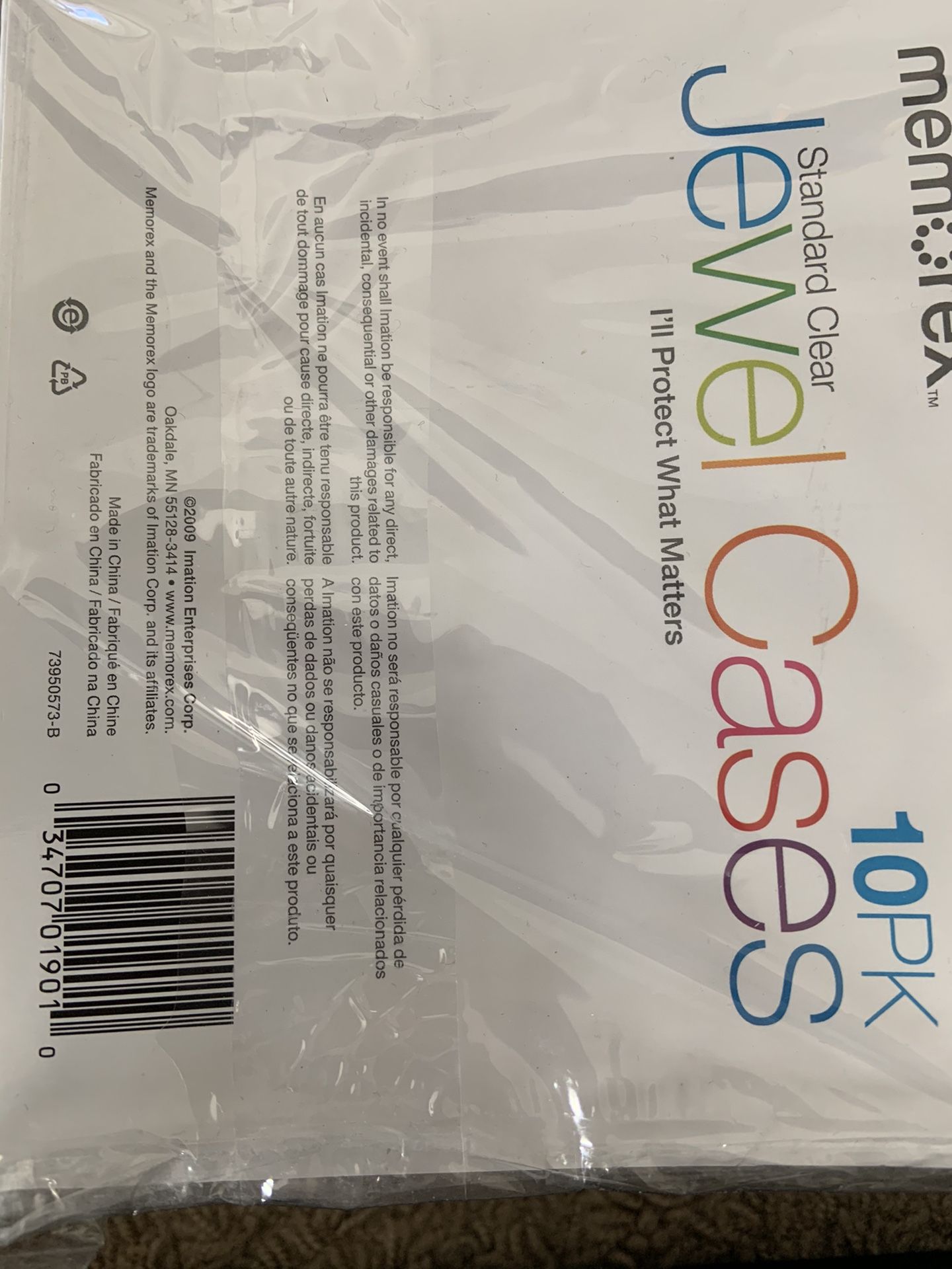 Memorex transparent clear CD cases