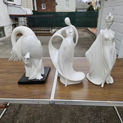 3 Large Made In Italy Figurines 