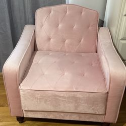 Pretty In Pink Velour Love Seat 