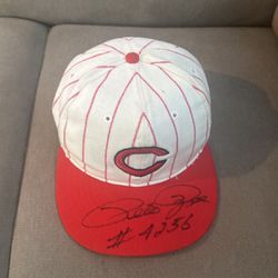 Pete Rose Signed Cincinnati Reds Cap JSA