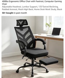 Ergonomic Mesh Office Chair with Footrest