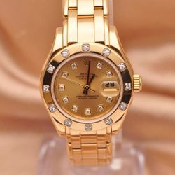 Rolex Pearlmaster  Ladies 29mm Watch +Box 80309 BRIL