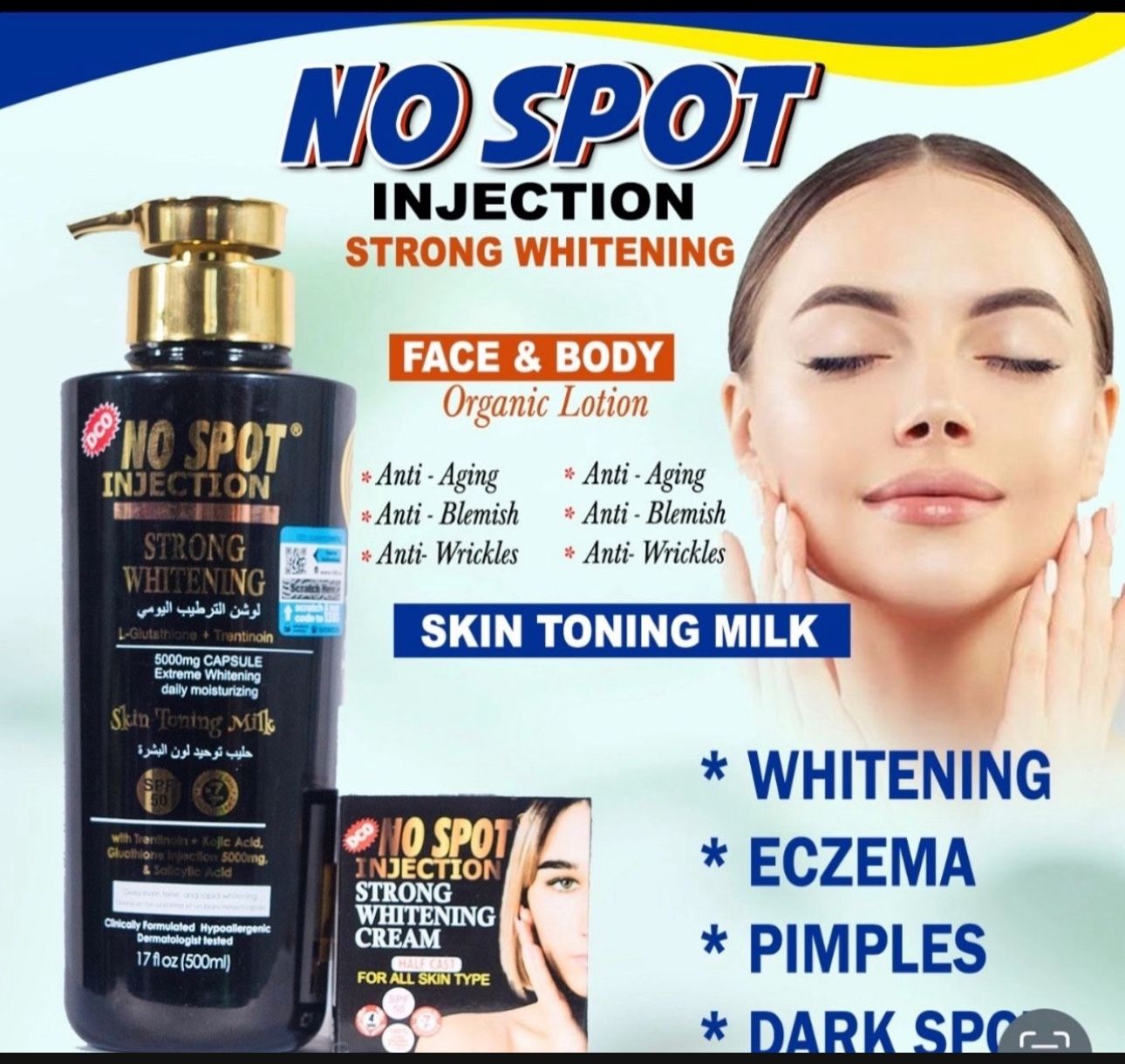 No spot lotion and face cream 2 in 1 set