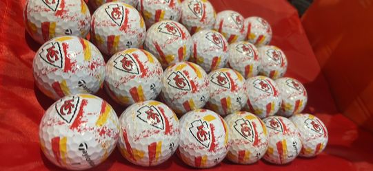 24 TaylorMade Chiefs Ink golf balls.