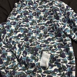 Baby Blue Bape Hoodie Size L 