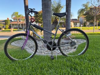 Huffy Gray and purple 24inch mountain bike