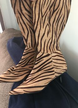 Modern leopard print boots