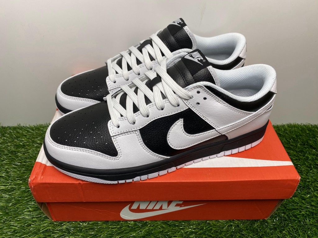 NIKE DUNK LOW RETRO REVERSE PANDA WHITE BLACK NEW SNEAKERS SHOES