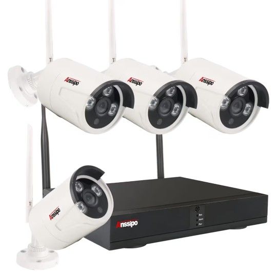 Anssipo Model:ASP-8029BWF-8CH-4CAM Full HD Video Recorder Camera System New