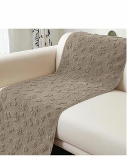 Foxdecor Couch Cover Non Slip Sofa Cover for Pets Brown 28 × 70 Inch