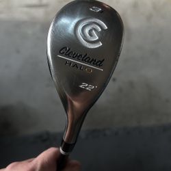 Cleveland Halo 3H Hybrid 22° Stiff Flex Right-Handed SuperStroke Grip Headcover