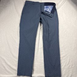 Tommy Bahama Boracay Island Chino Pant Men 32x32 Plaid Blue Nylon Spandex NWOT