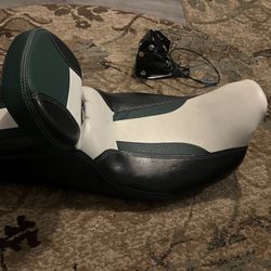 Custom Harley Touring Seat With Back Rest
