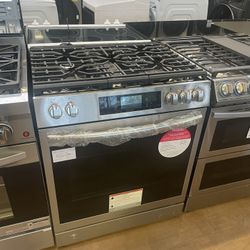 Frigidaire gas stove 30 inch wide slide in gallery series