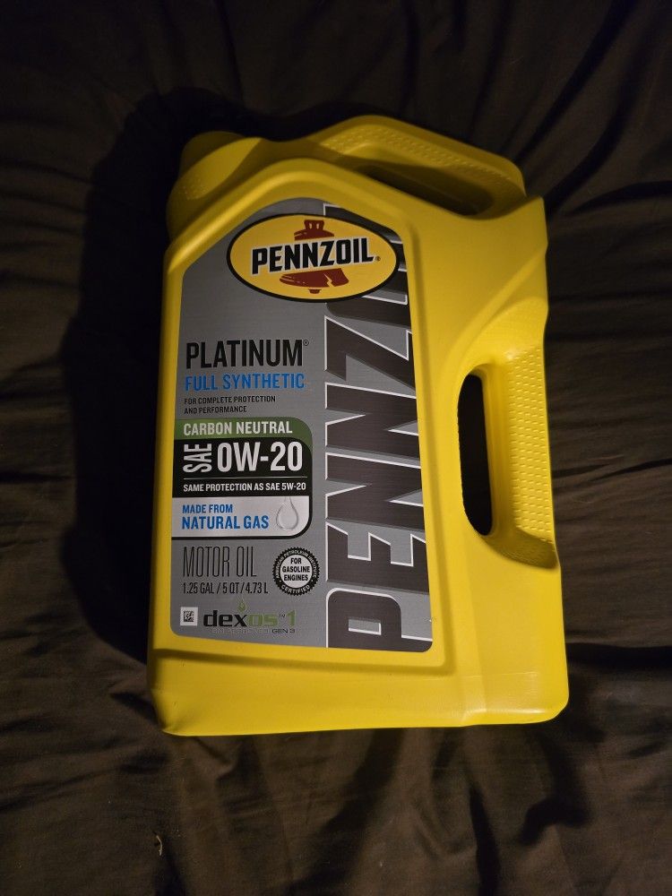 0w20 Pennzoil Platium Full Synthetic Oil