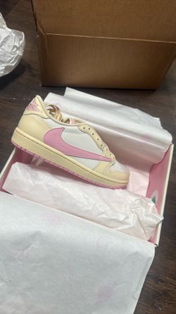 Jordan 1 Retro Low OG SP Travis Scott Shy Pink Size 7