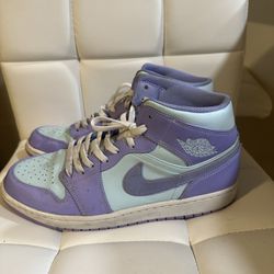 Jordan 1 Purple Aqua Mids 
