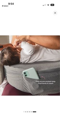 Frida Mom Adjustable Nursing Pillow for Breastfeeding and Postpartum Care, Gray
