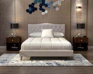 Nottingham NEW King, Queen, Platform Bed Frame With 2 Nightstands 