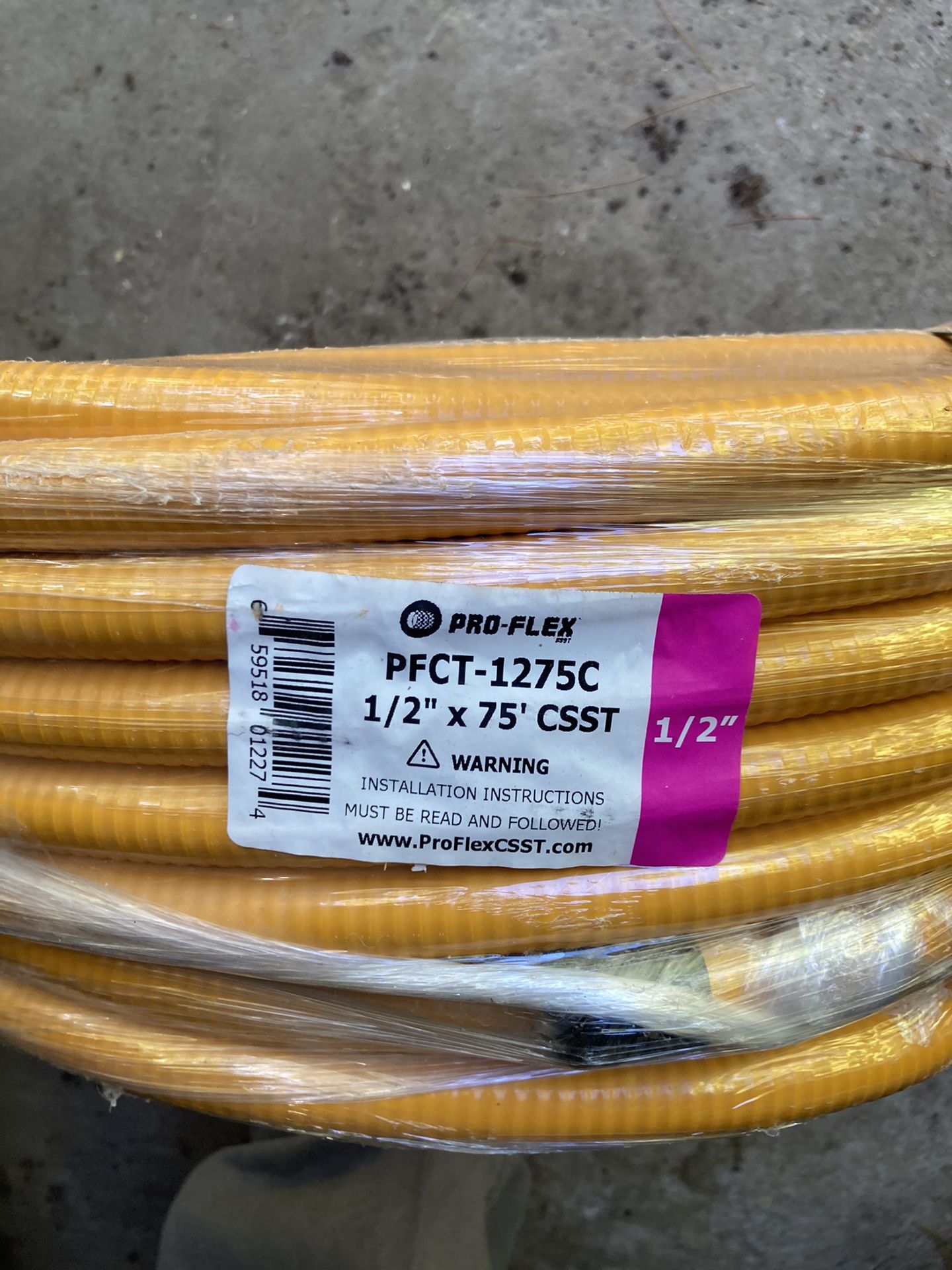 Proflex 1/2” By 75’ Csst Pipe