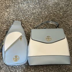 2 Badgley Mischka New York Bags - Backpack And Crossbody 