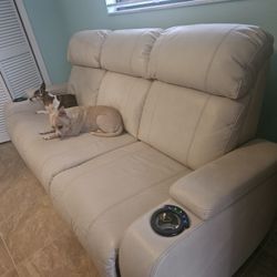 Faux Leather Power Reclining Sofa and Recliner