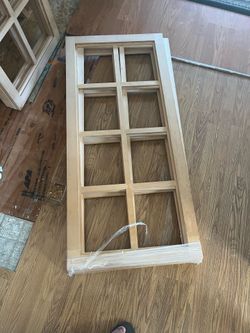 8-Pane Unfinished Wood Window Sash