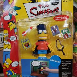 The Simpsons "Bartman (Bart)" WORLD OF SPRINGFIELD - Series 5 Interactive Figure (Playmates) 