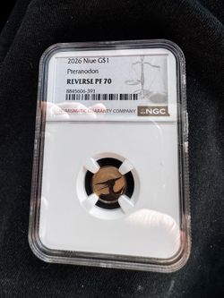 NGC PF70 2026 Niue Pteranodon 1 Gram Gold Coin