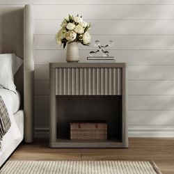 Royal Walnut Nightstand with vertical slats #nightstand #wooden #brandnew