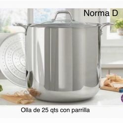 Olla De 25 Qts Con Parrilla Nueva En Caja 🌺 Princess House 🌺