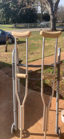 Walker and crutches