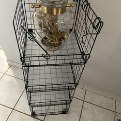 Utility Metal Rolling Baskets Kitchen Laundry Room Bathroom Multi Purpose 