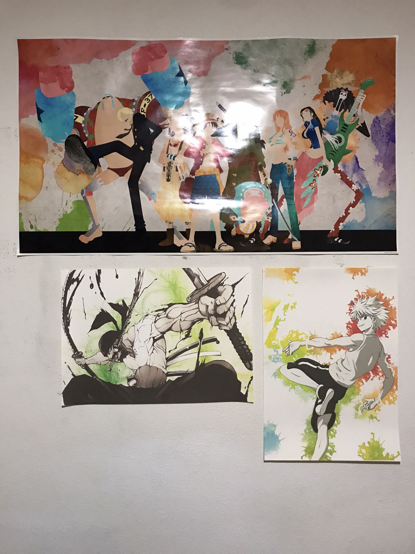 Anime Posters (with dimensions in inches) One Piece, Roronoa Zoro, Killua