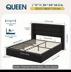 QUEEN BED FRAME & MATTRESS ! IN GREAT CONDITION