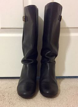 Steve Madden leather wedge boot