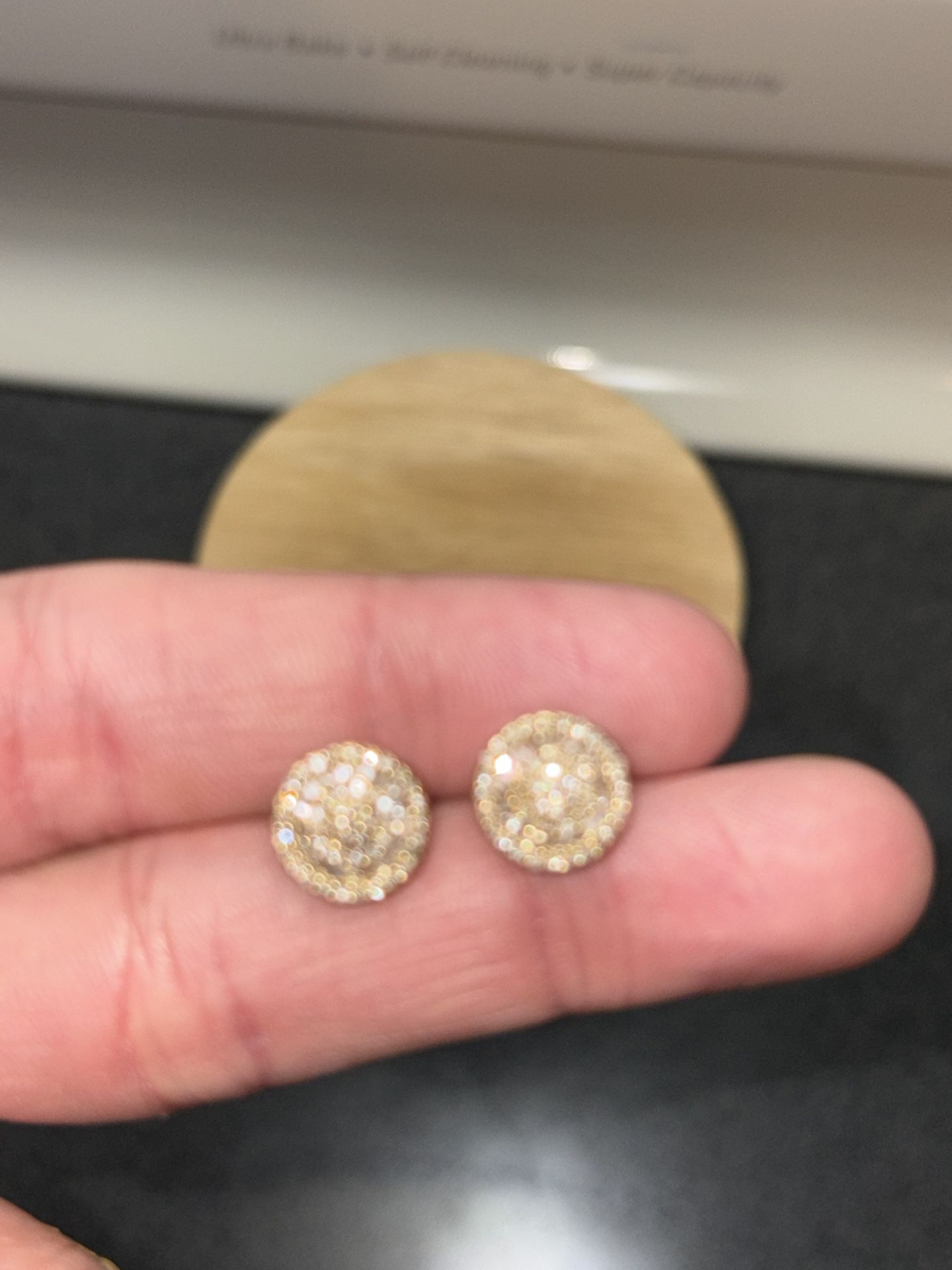 14k Gold And Real Diamond Earrings