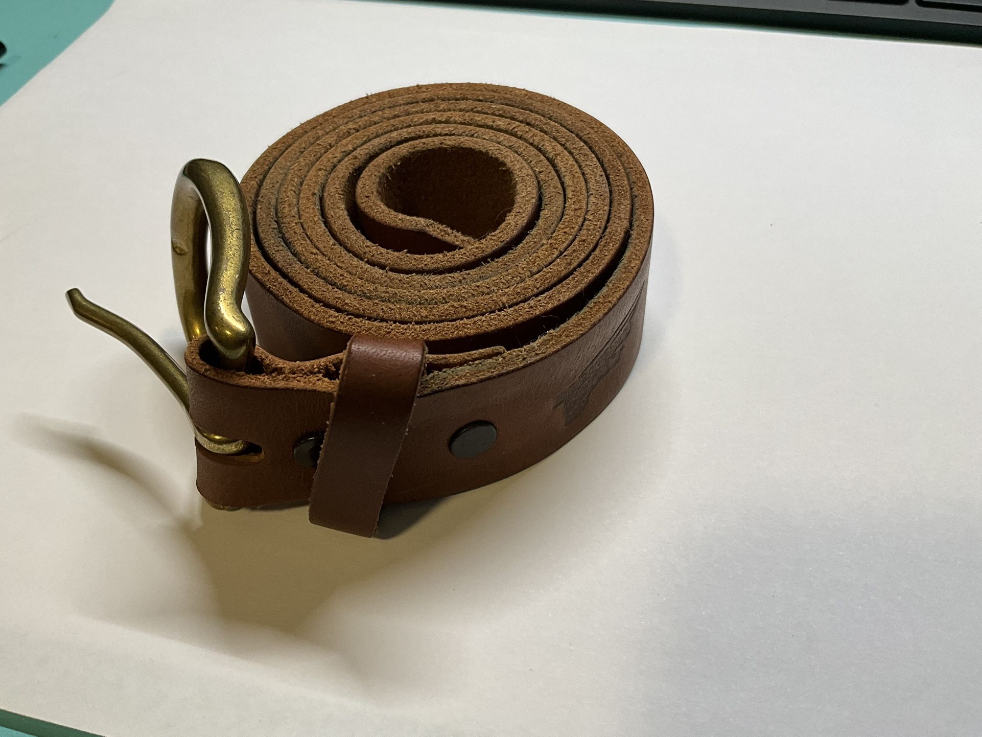 Redwing 38 Leather Brass Buckle Leather Made In US