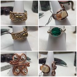 Wire wrapped rings