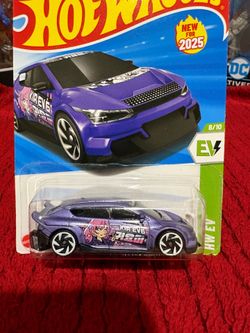 Hot Wheels Custom Kia EV6 Purple Anime 1:64