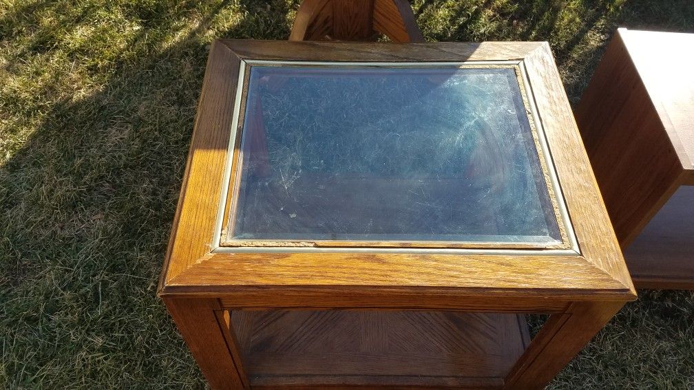 Glass Table Good Condition 26 " Wide $10.00
