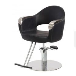 Buy-Rite Beauty Black/Brushed Nickel Salon Chair 