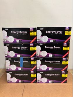 Lot of 8 Value 16-Packs of FEIT Electric 43w Bulbs 750 Lumens (128 bulbs total)