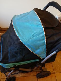 HPZ AQUA BL/BLK PET ROVER STROLLER/ONE OF THE BEST.   OBO