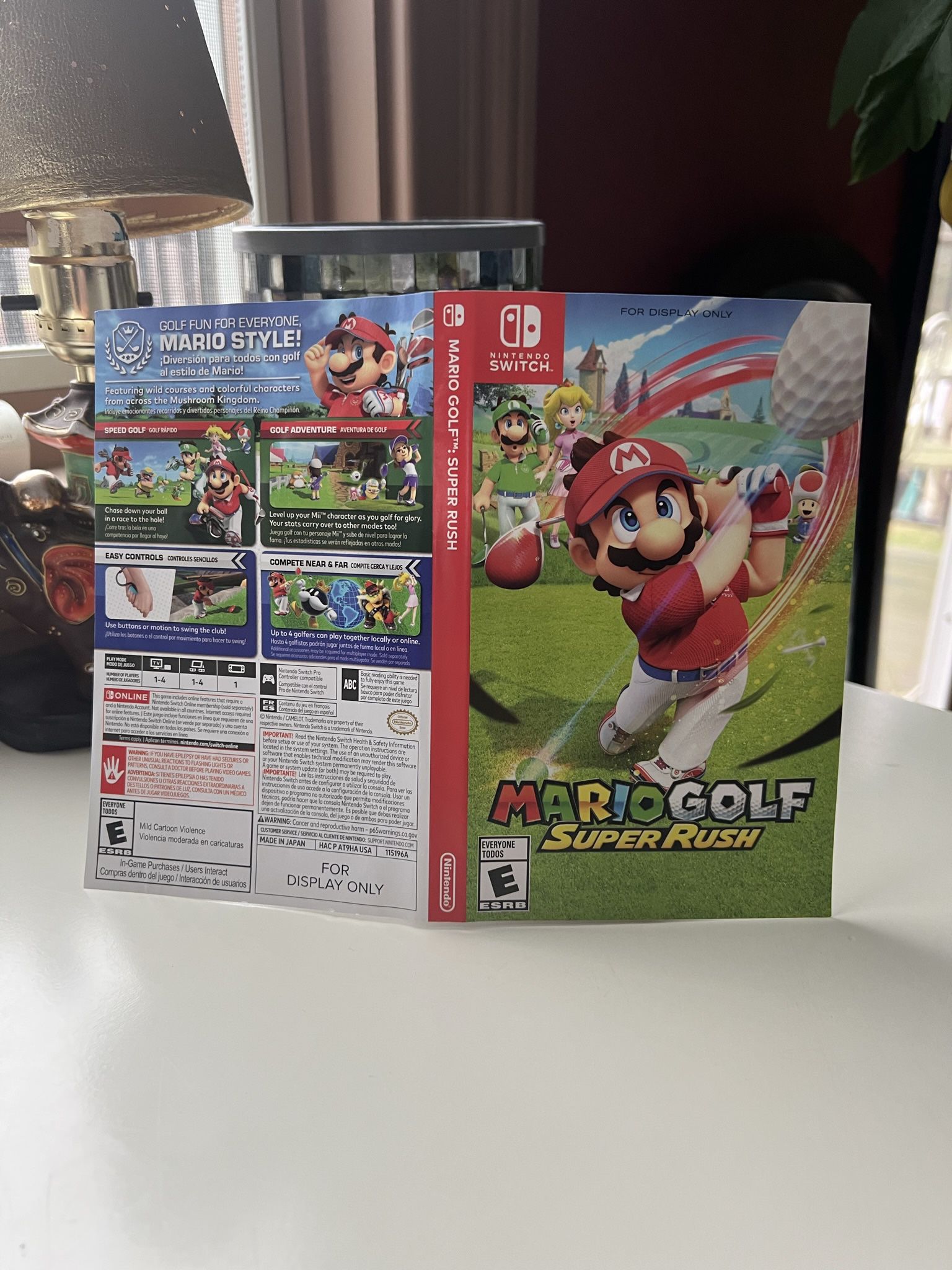 Mario Golf Super Rush Nintendo Switch ‘For Display Only’ Case Artwork Only