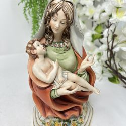 Vintage Corselli Italy Madonna & Child Figurine – 8”