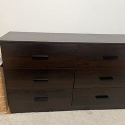 Wooden Dresser With 6 Drawers