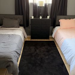 Twin Beds, Matress, Comforter Sets and Dresser