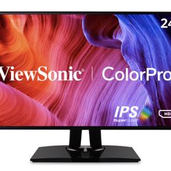 2x ViewSonic VP2468 - 24" ColorPro™ 1080p IPS Monitor with sRGB and Daisy Chain